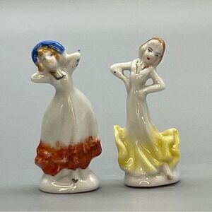 1940s Porcelain Miniature Lady Figurines Occupied Japan